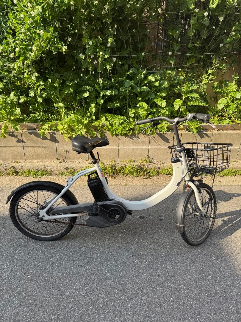 パナソニック 電動アシスト自転車 ホワイト 前カゴ付き BE-ELSW013