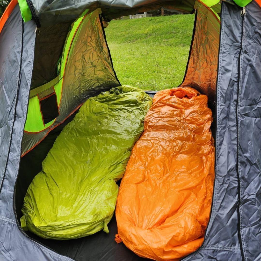 ★SALE★　高級ダウン使用　マミー型　寝袋 ダウンシュラフ　700g　グリーン