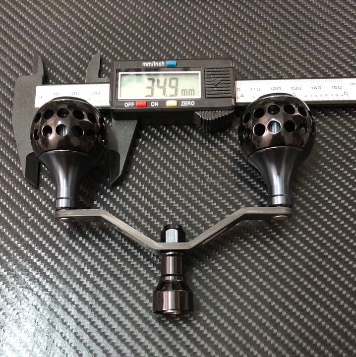 スピニングリールカーボンパワーハンドルセット ブラック
