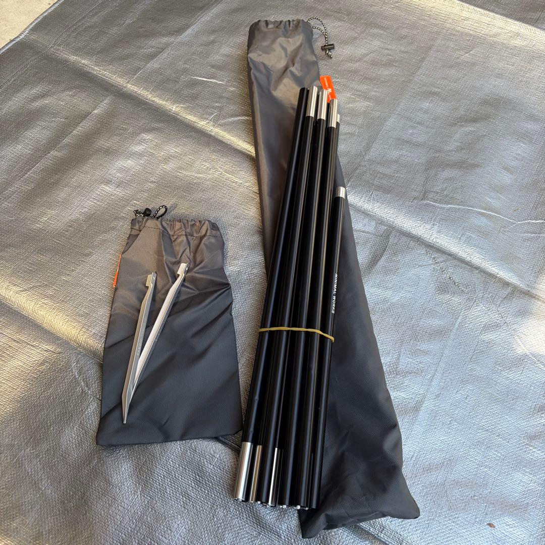MINIMAL WORKS SHELTER GH CHARCOAL セット