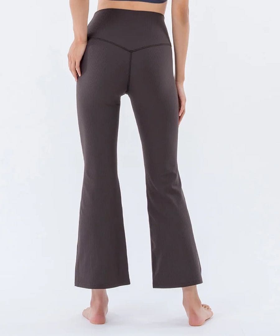 SUKALA ベーシックリブフレアパンツ エスプレッソ M