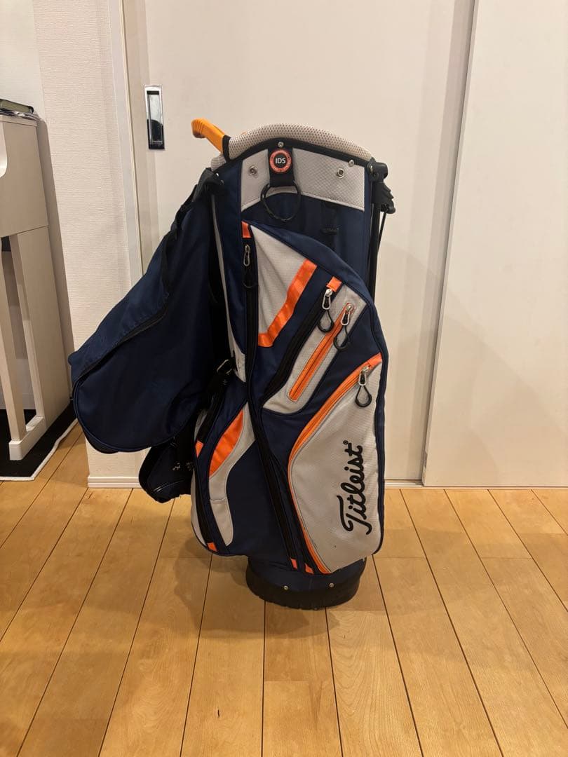 Titleist キャディバッグ スタンド色　14分割　ネイビー/オレンジ