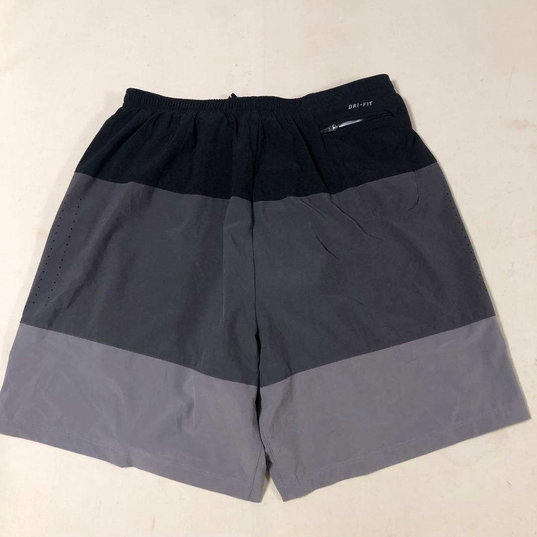 NIKE ナイキ ランニング ハーフパンツ ブラック グレー XLサイズ