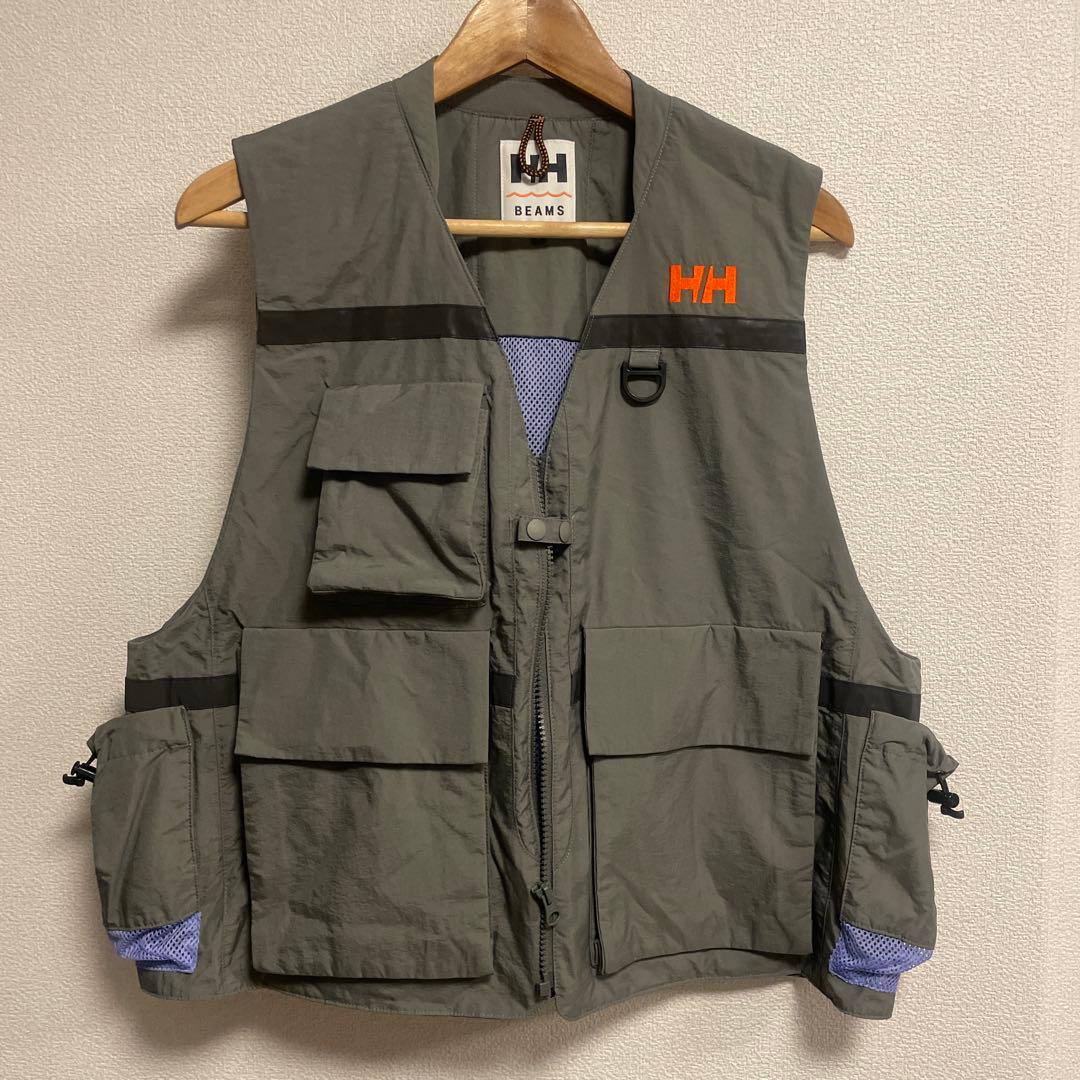 ヘリーハンセン×BEAMS フィッシングベスト L