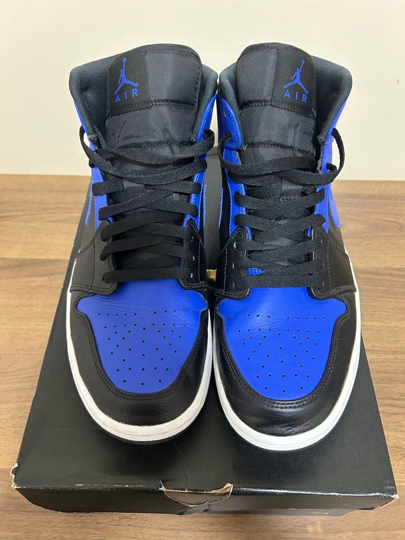 AIR JORDAN 1 MID 28.5cm ブラック/ブルー