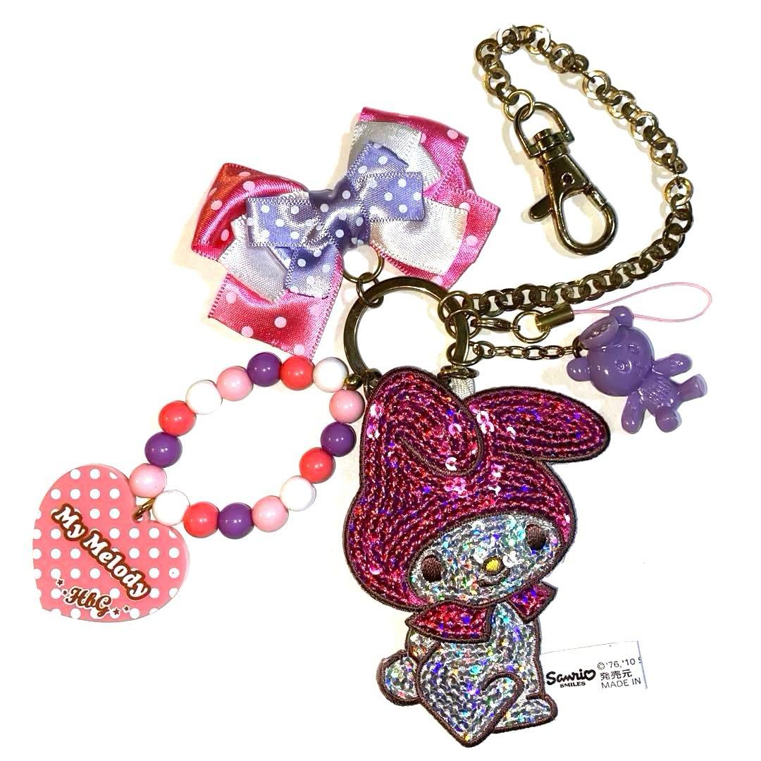 マイメロディ　レアレトロ　ＨｂＧコラボ　チャームいっぱいキーチェーン♡ サンリオ