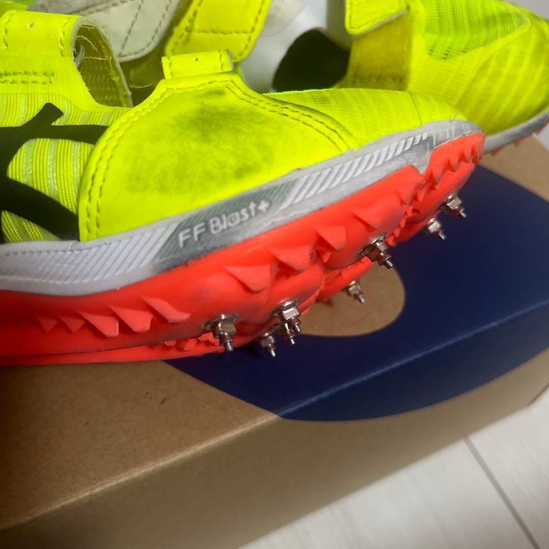 asics サイバーブレード　スパイクシューズ イエロー ベルクロ