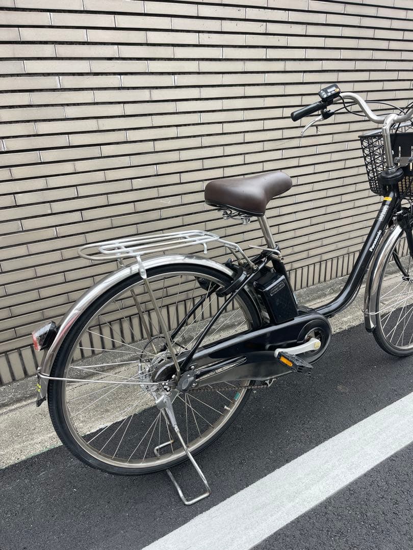 パナソニック電動アシスト自転車 ブラック 前カゴ付き26CPDE28