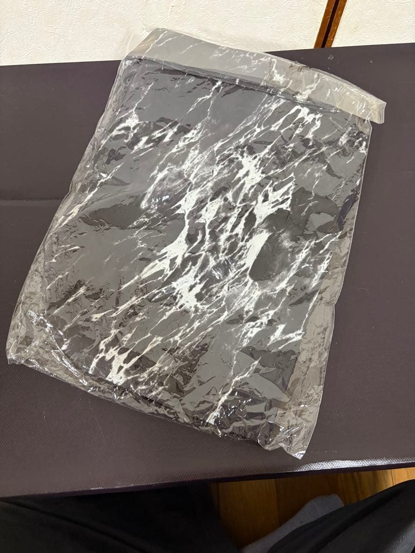 【未使用】monzee モンジー マーブル模様 ポロシャツ L