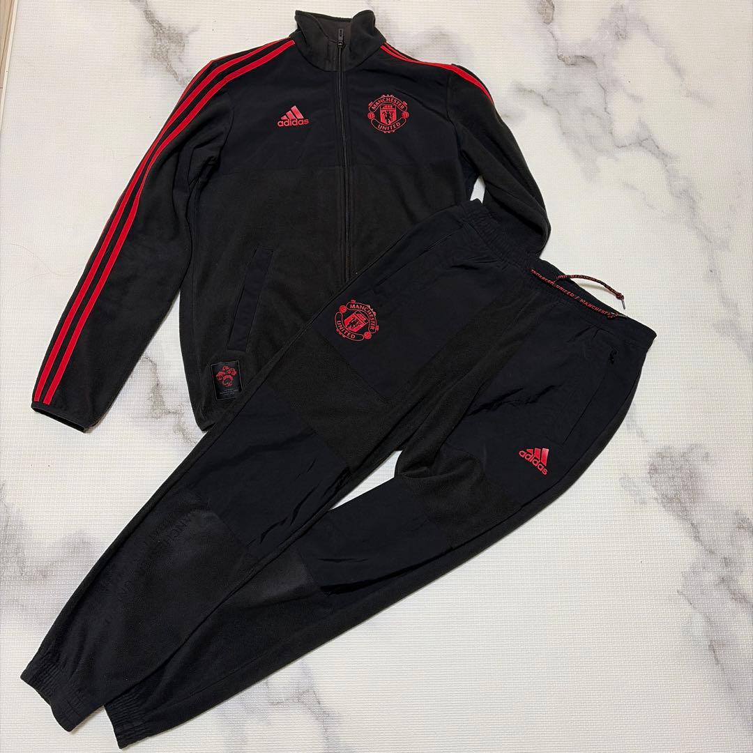 adidas マンチェスターユナイテッド 110周年 ジャージ 上下 フリース