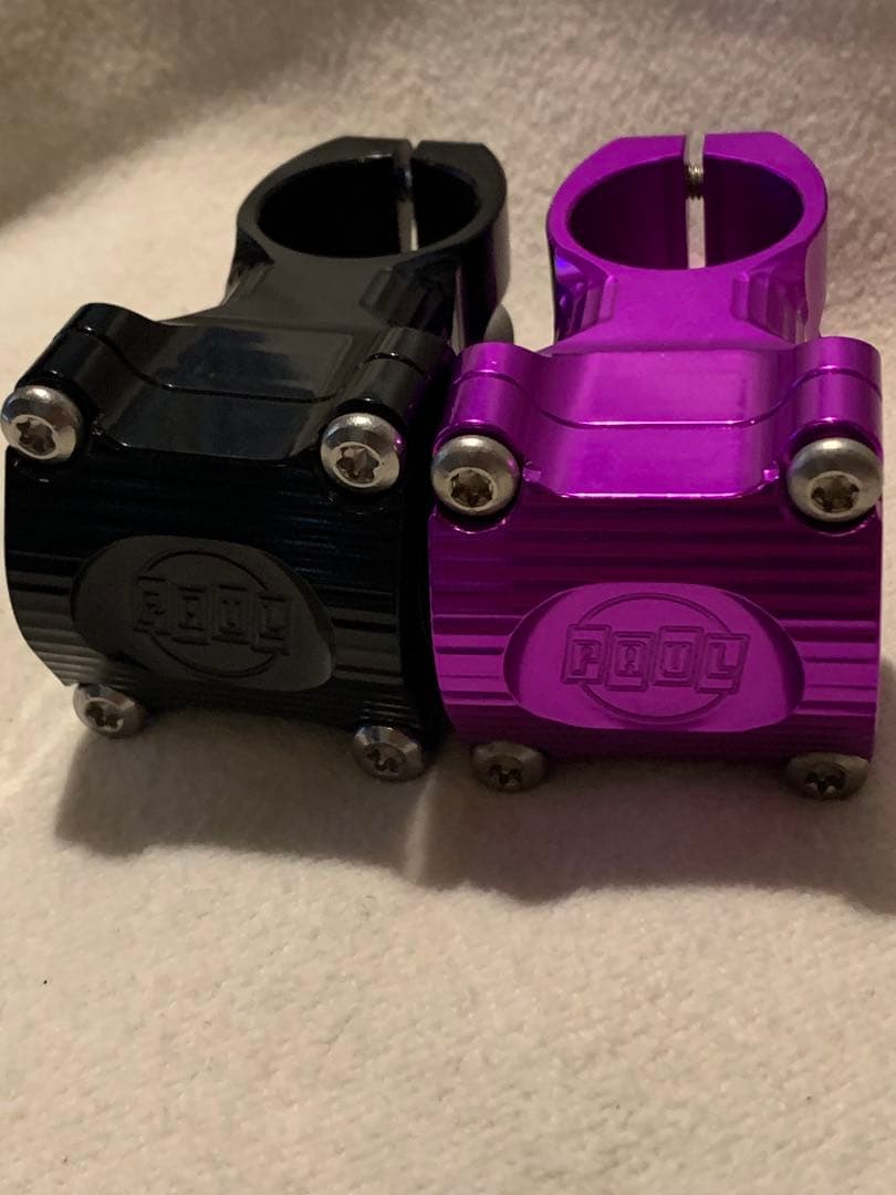 paul ステム クランプ22.2mm 2個セット　黒と紫