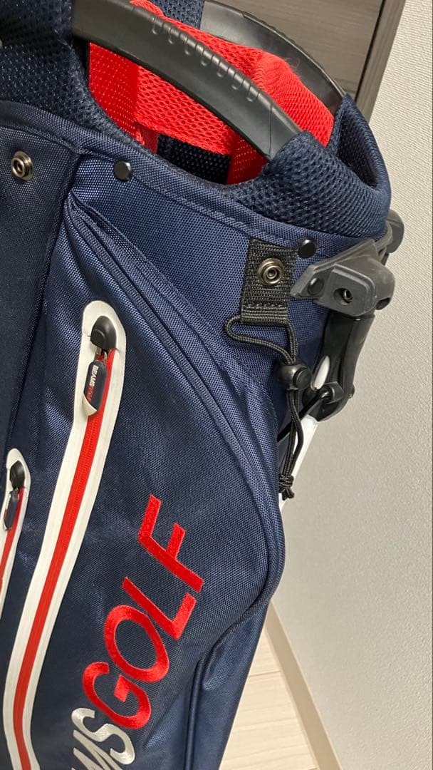 ★値下げします　BEAMS GOLF キャディバッグ ネイビー/レッド★