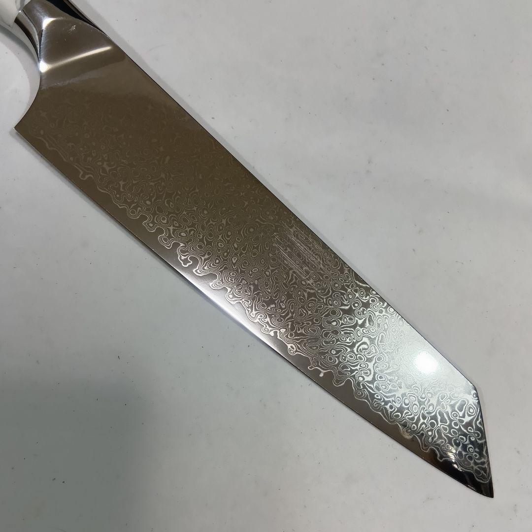 VG10割り込み 67層ダマスカス 切付 牛刀 21cm ターコイズストーン柄