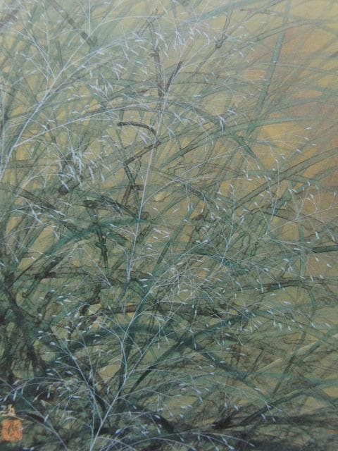 牧進、【ある日】、希少な額装用画集画、新品高級額 額装付、状態良好