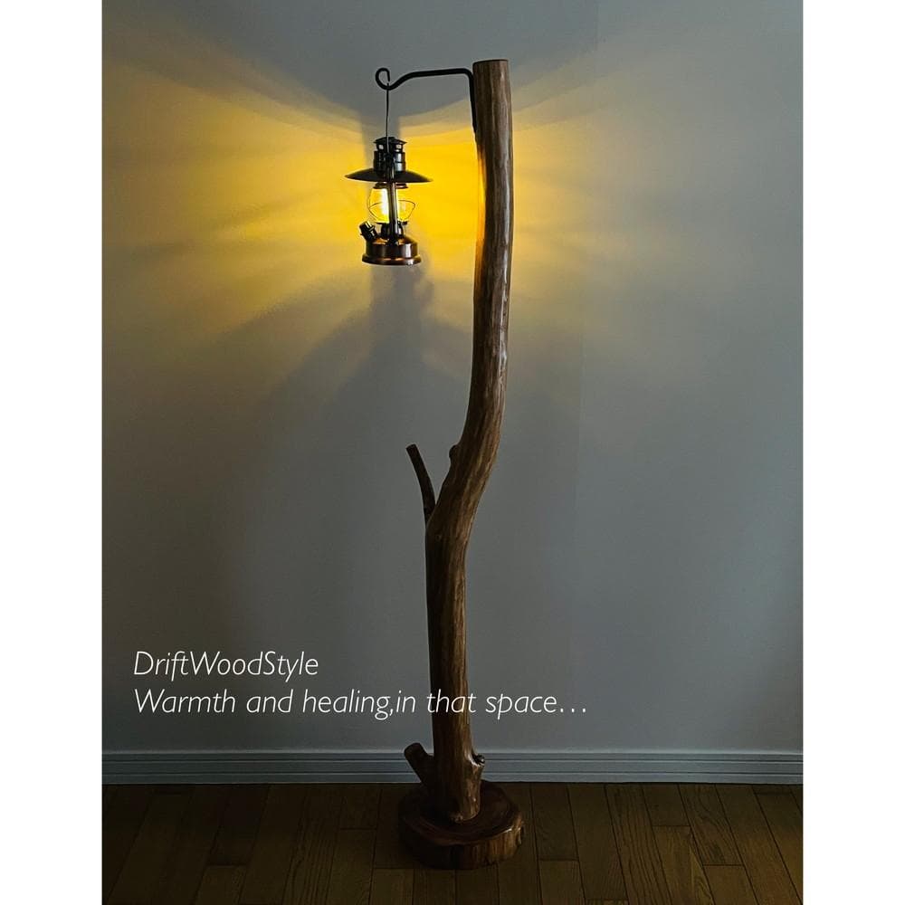 大サイズの天然流木のランプスタンド 置物 北欧 照明 ランタン N11
