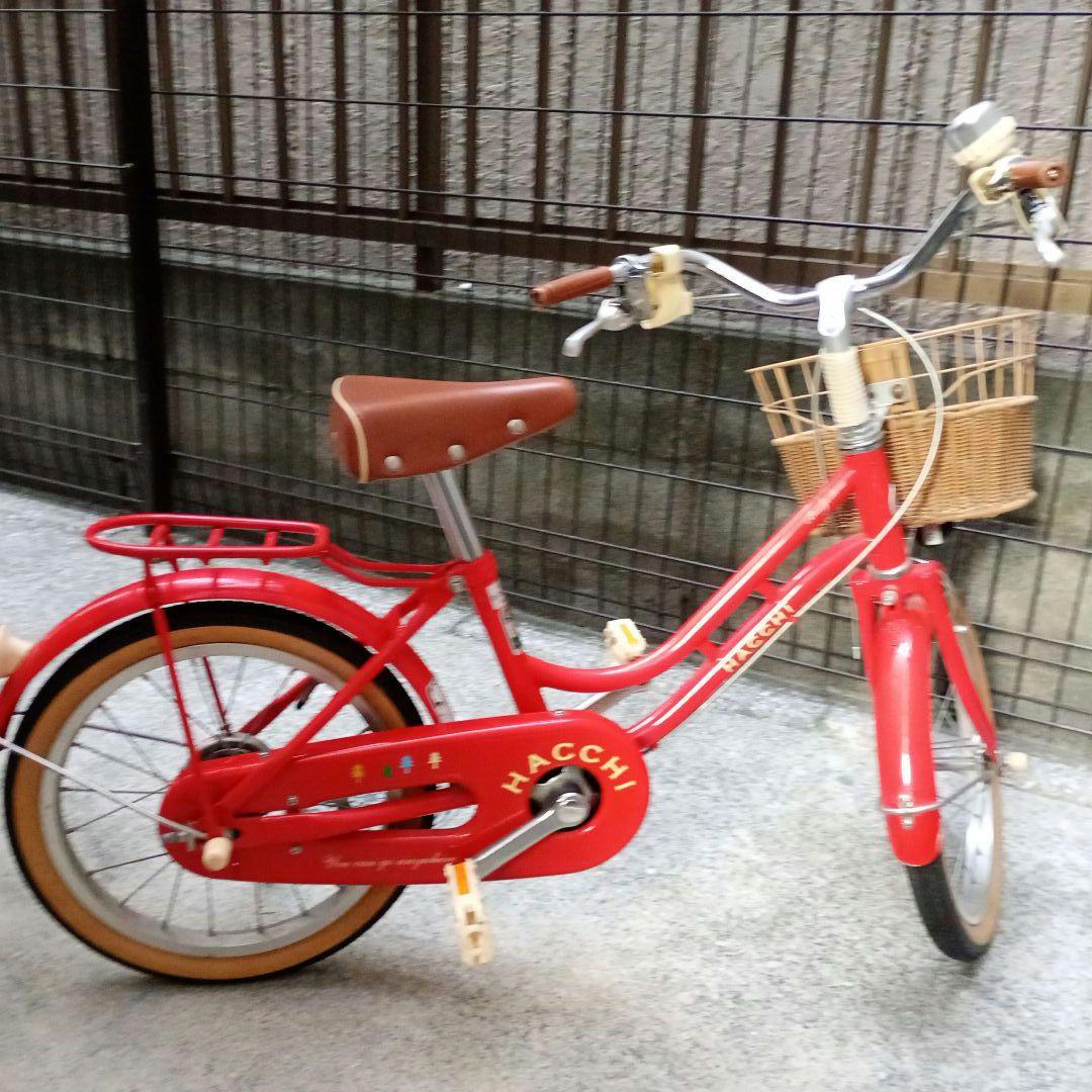 ブリジストン 幼児用自転車 HACCHI 16インチ バスケット付き 赤