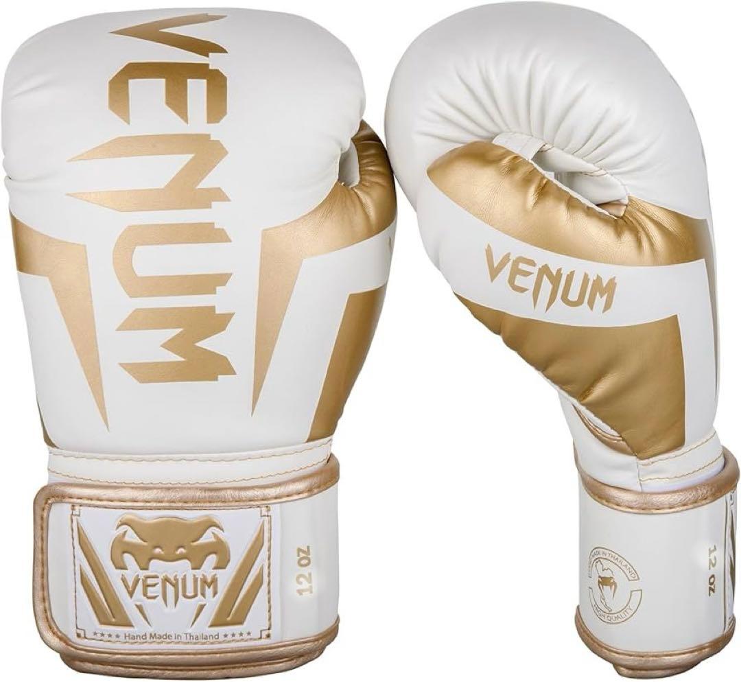 VENUM ヴェヌム ボクシンググローブ エリート 8oz 白×ゴールド