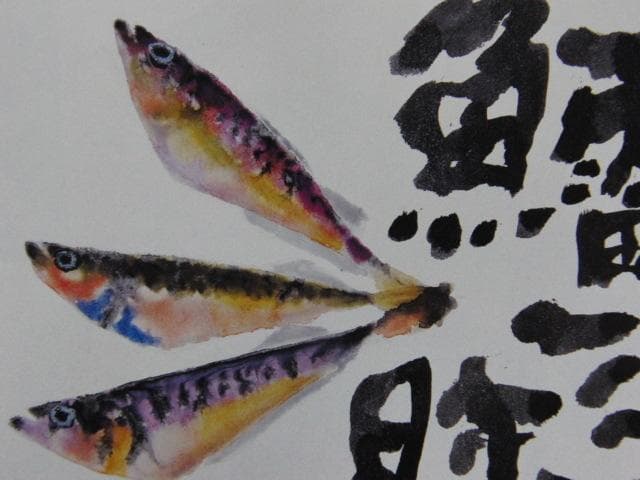 片岡鶴太郎、【はたはた三昧】、希少な額装用画集より、美品、日本人画家