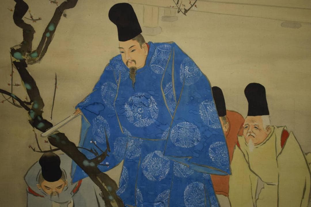 不詳/作者不詳/菅原道真公図/人物図/梅図/布袋屋掛軸HJ-401