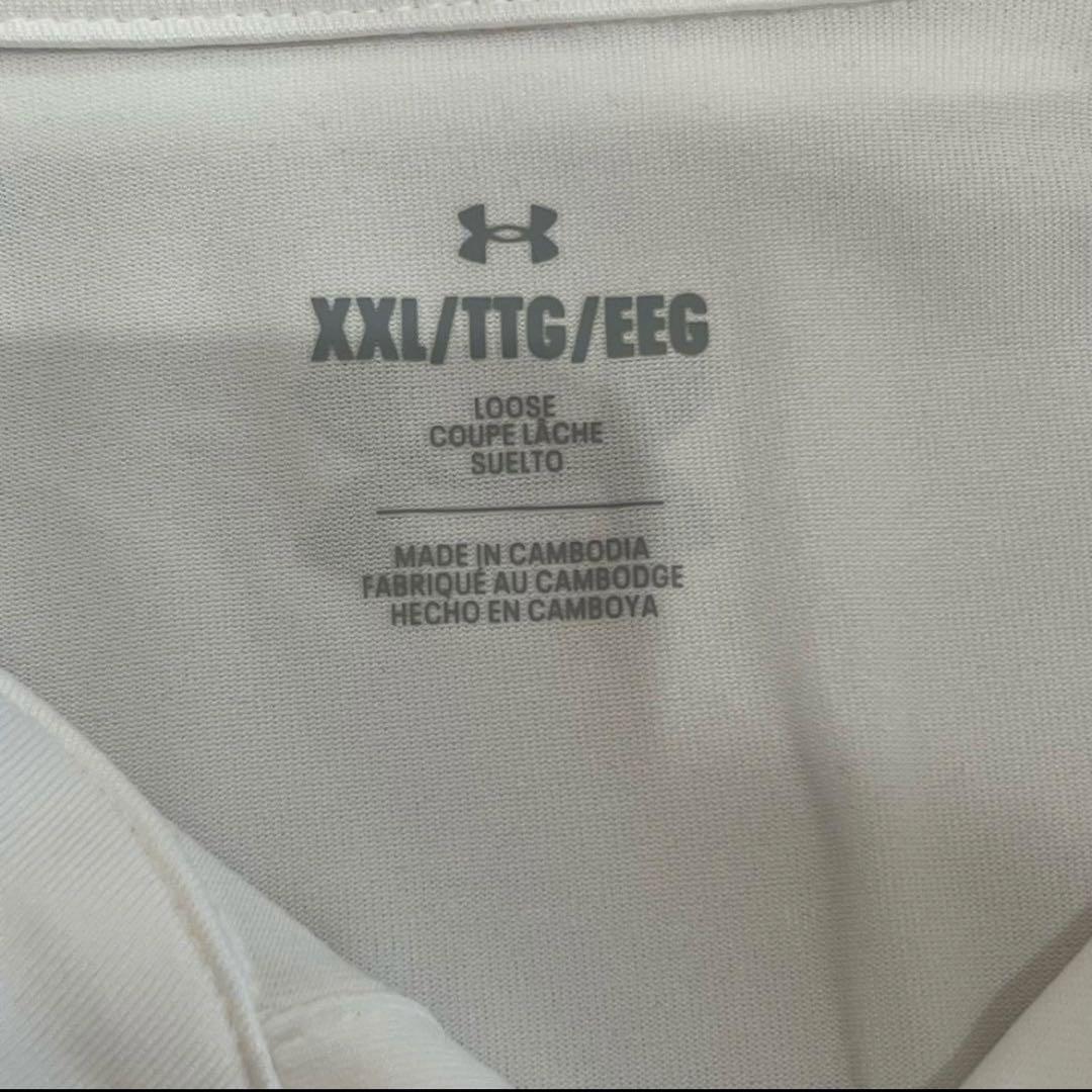 【UNDER ARMOR】メンズ ポロシャツ 半袖トップス XXL 白 未使用