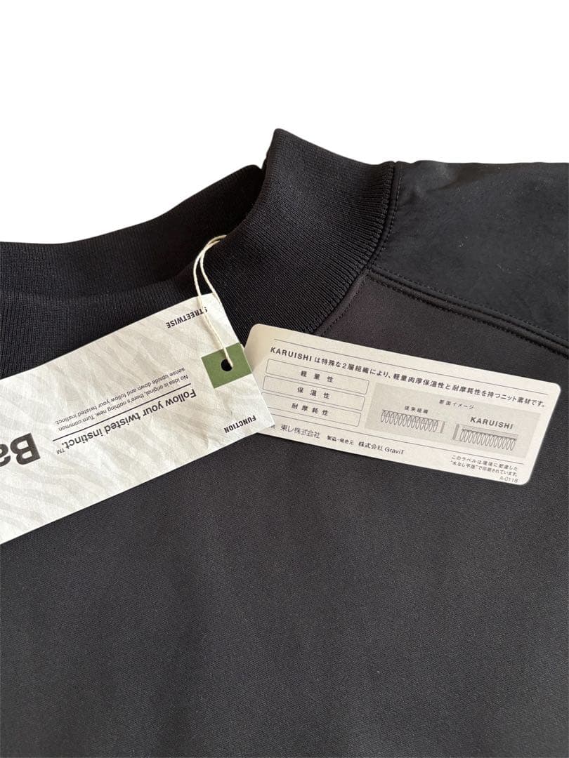 Backwards Tech Sweat Mock Necブラック XL