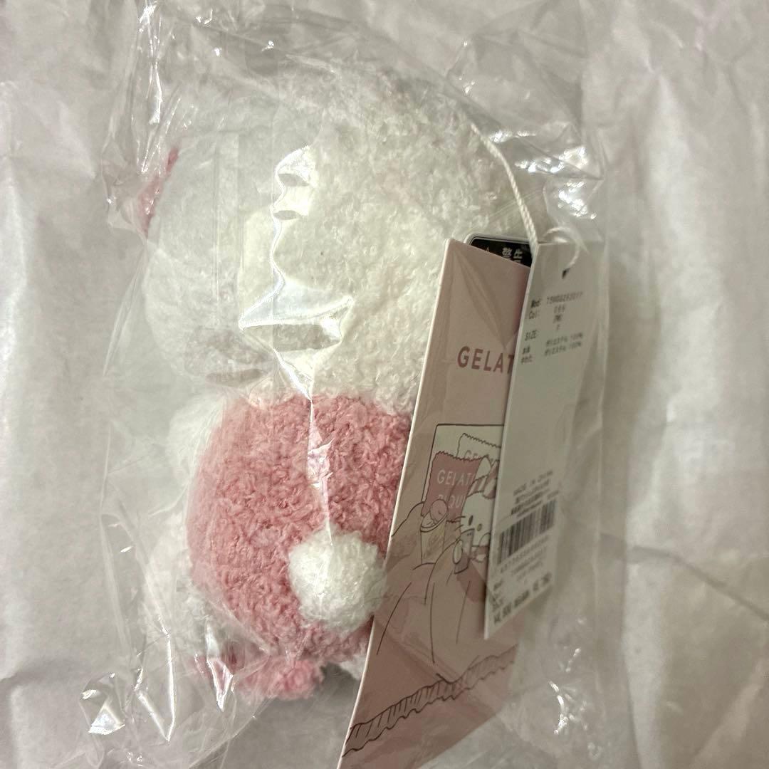 サンリオハウス　ジェラピケ　ベビモコぬいぐるみキーチャーム　キティ