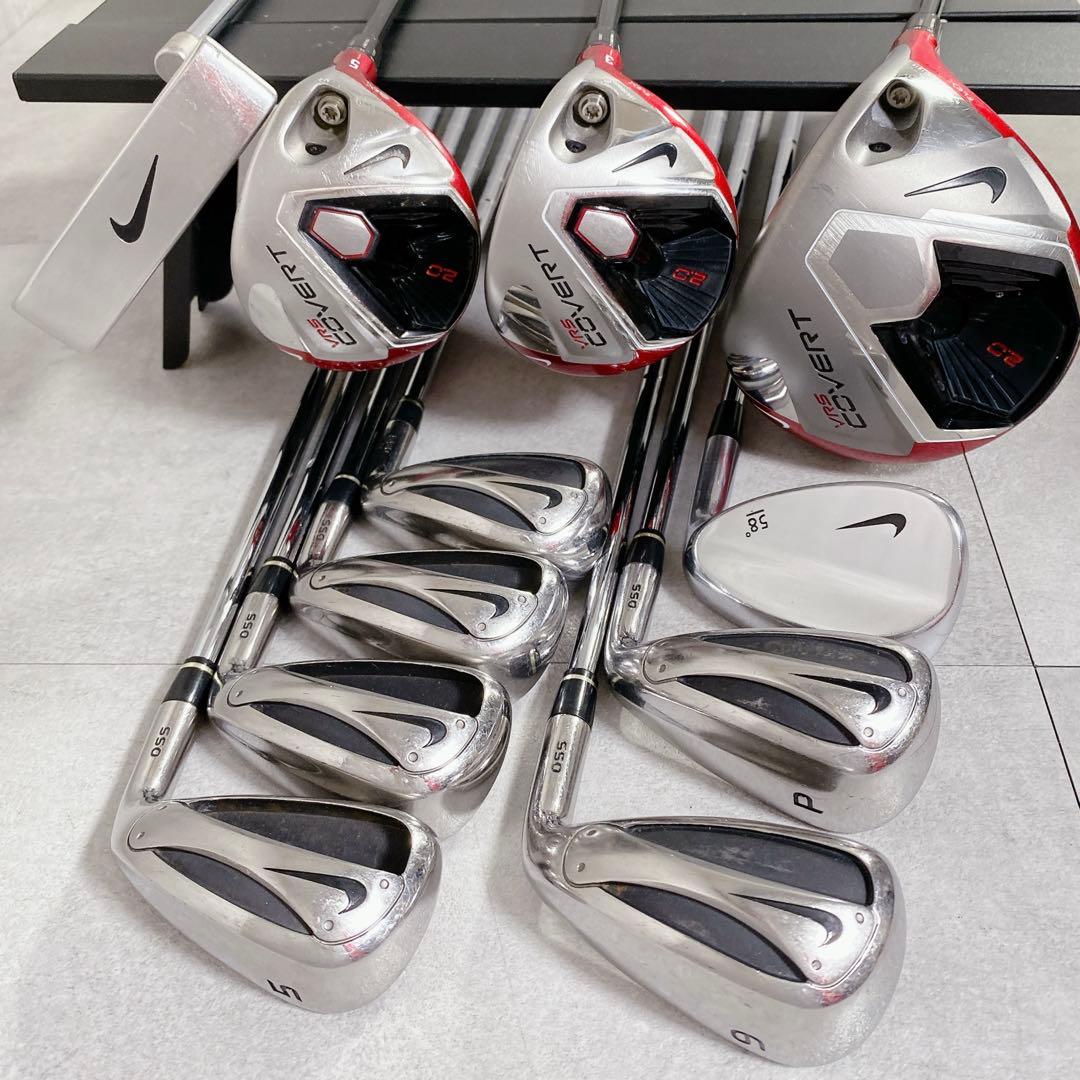 V920 NIKE ゴルフクラブ メンズ フルセット VRS COVERT 黒赤