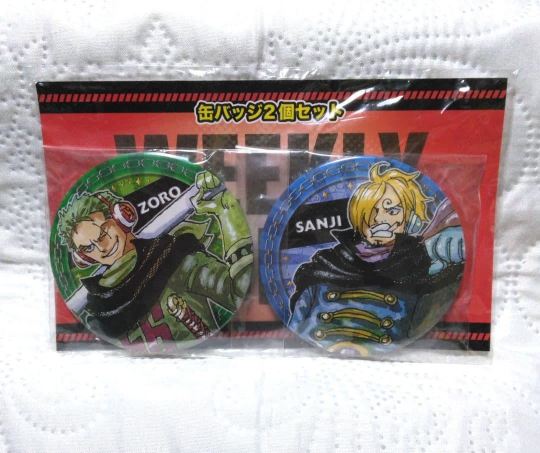ワンピース 缶バッジ 2個セット ゾロ ＆ サンジ