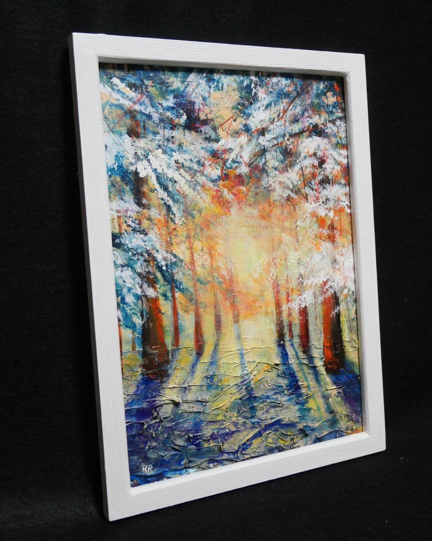 油絵 油彩 油彩画 絵 絵画 【暖かい冬】