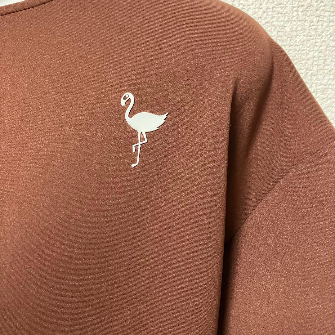 ジュンロペ　JUN＆ROPE’ダンボールニット5分袖　プルオーバー　ブラウン