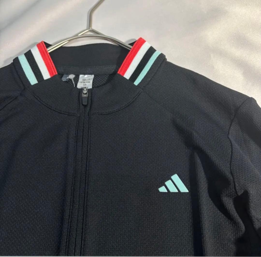 新品adidasゴルフ　ハーフジップポロシャツ　プリーツ スカート大きめサイズ