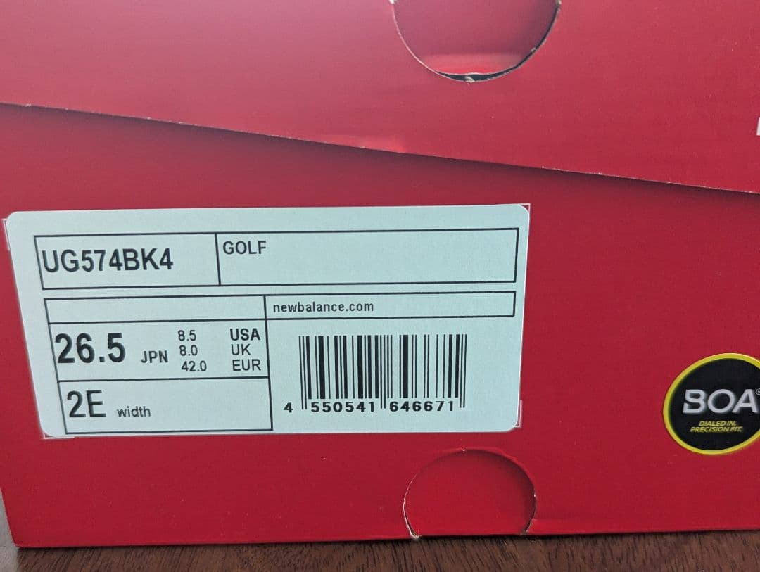 New Balance 574 BOA ゴルフシューズ ブラック 26.5cm