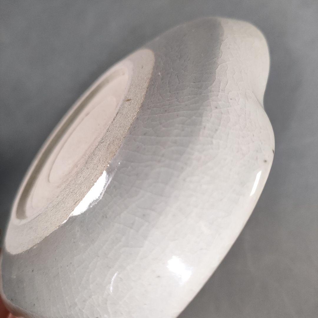 A1364-6/赤膚焼/尾西楽斎造/染付野菜果実文絵替銘々皿6客/飾皿/懐石道具