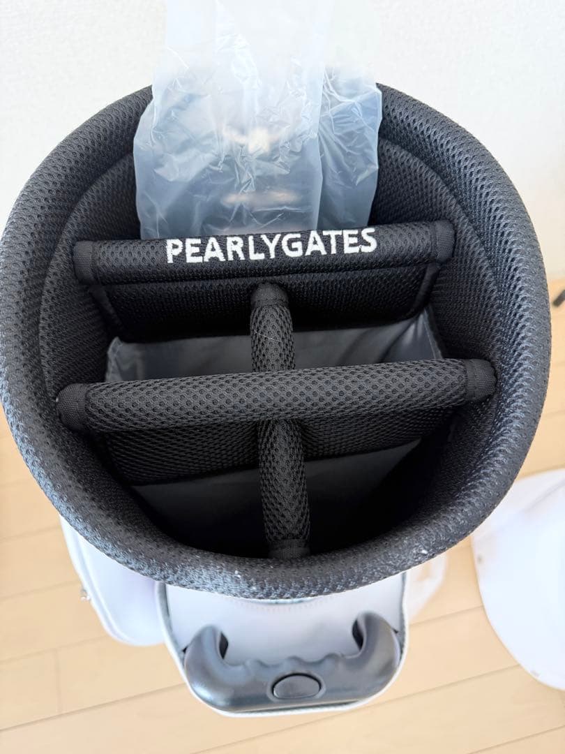 PEARLY GATES ホワイトキャディバッグ カバー付き パーリーゲイツ　白