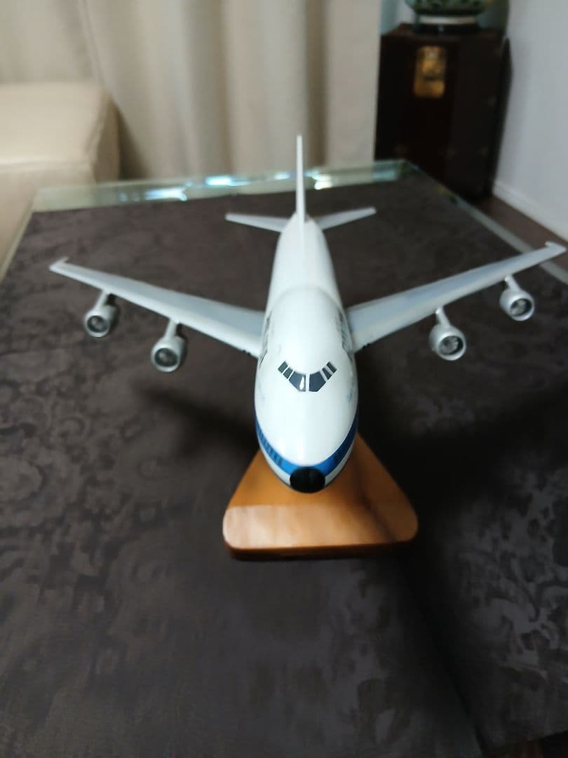 Pan Am 747 木製 レプリカ 胴体長さ＝45.5cm 翼長さ＝38.2㎝