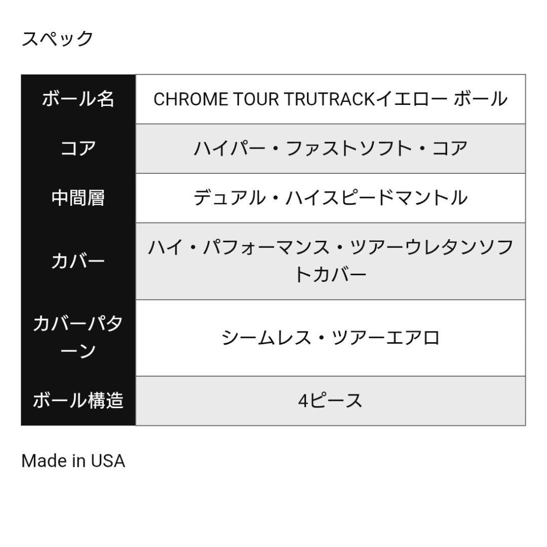 キャロウェイ CHROME TOUR TRUTRACK　黄色　サッカーボール
