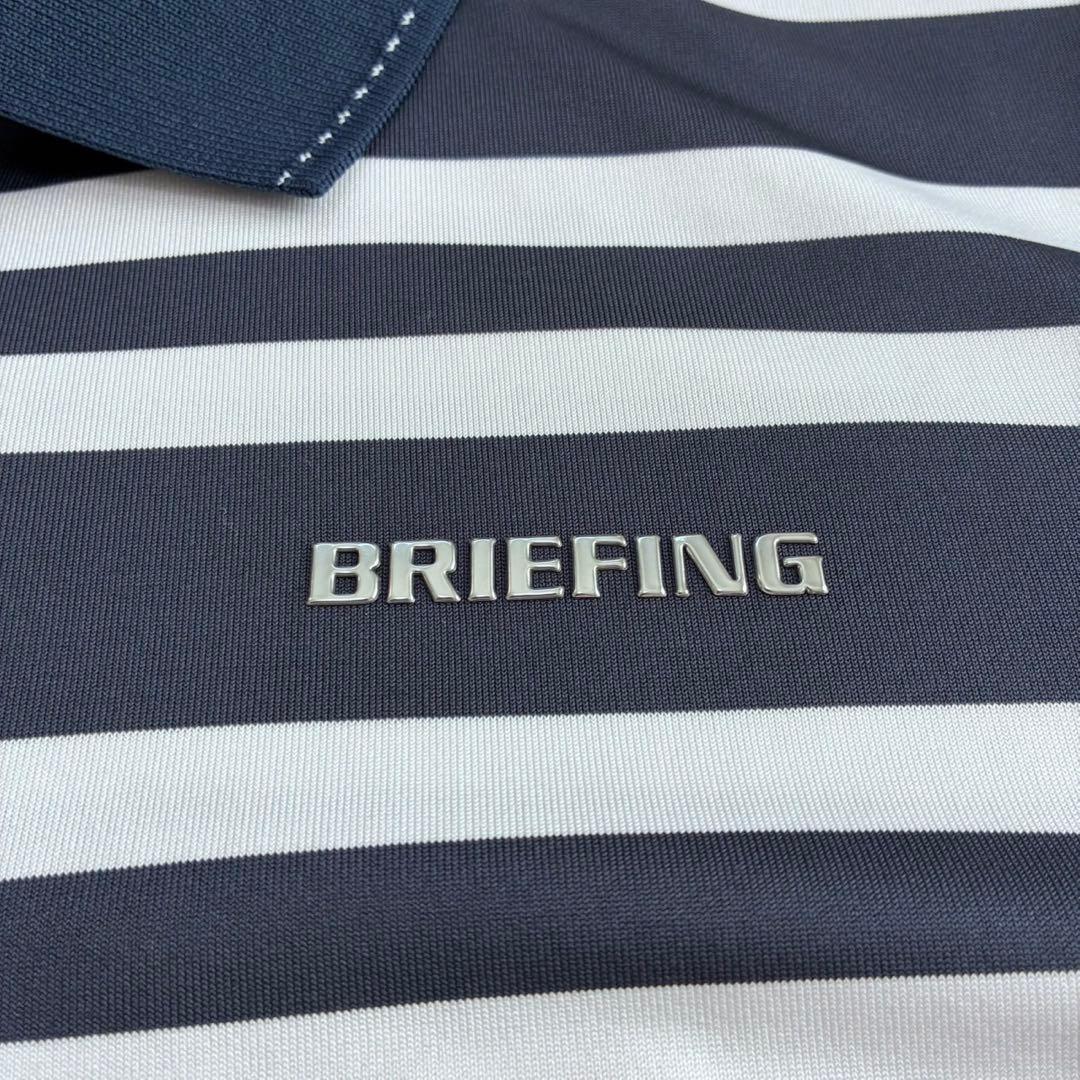 BRIEFING MENS STRIPE POLO ボーダーポロシャツ　Lサイズ