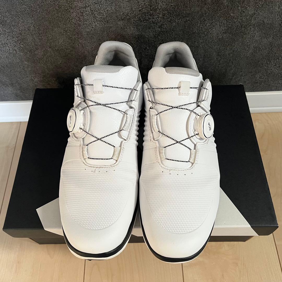 美品★adidasゴルフシューズ BOA 24.5cm 白×黒 スパイクレス