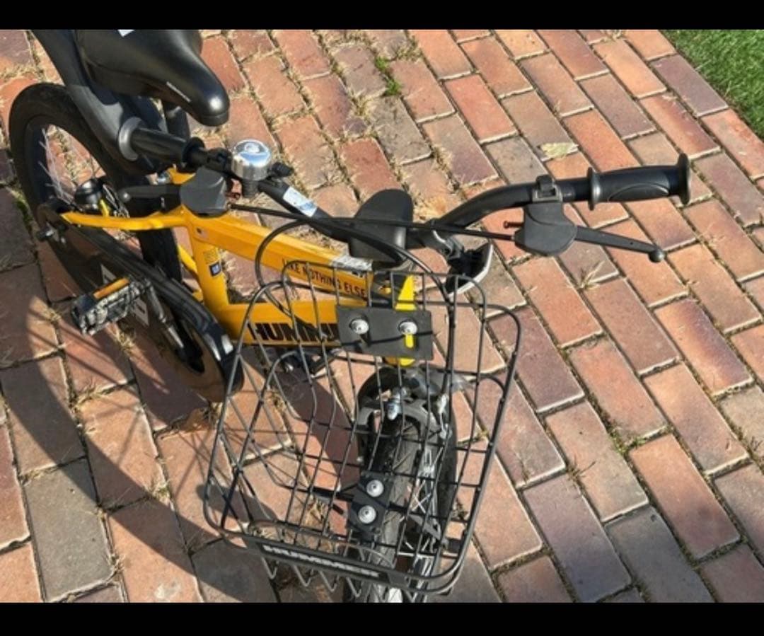 HUMMER 子供用自転車 イエロー フロントバスケット付き