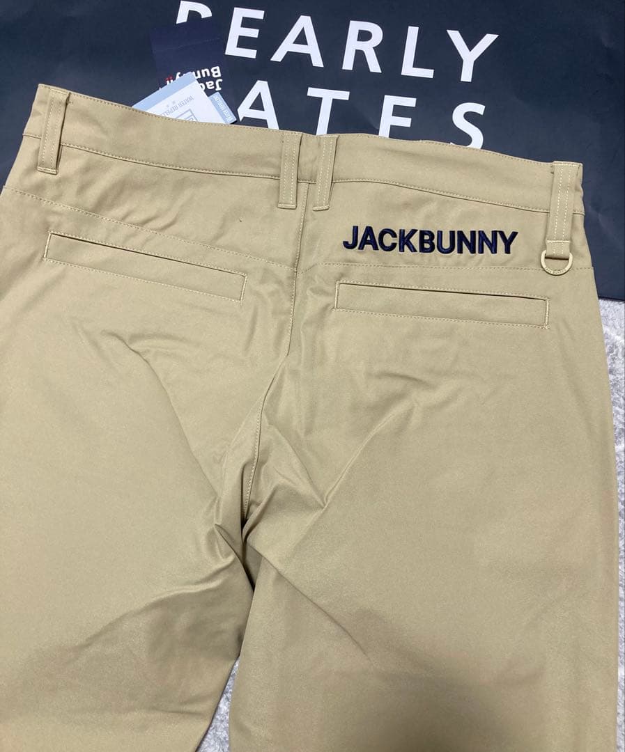 新品 パーリーゲイツ ジャックバニー ポリエステルツイル パンツ(5)Lベージュ