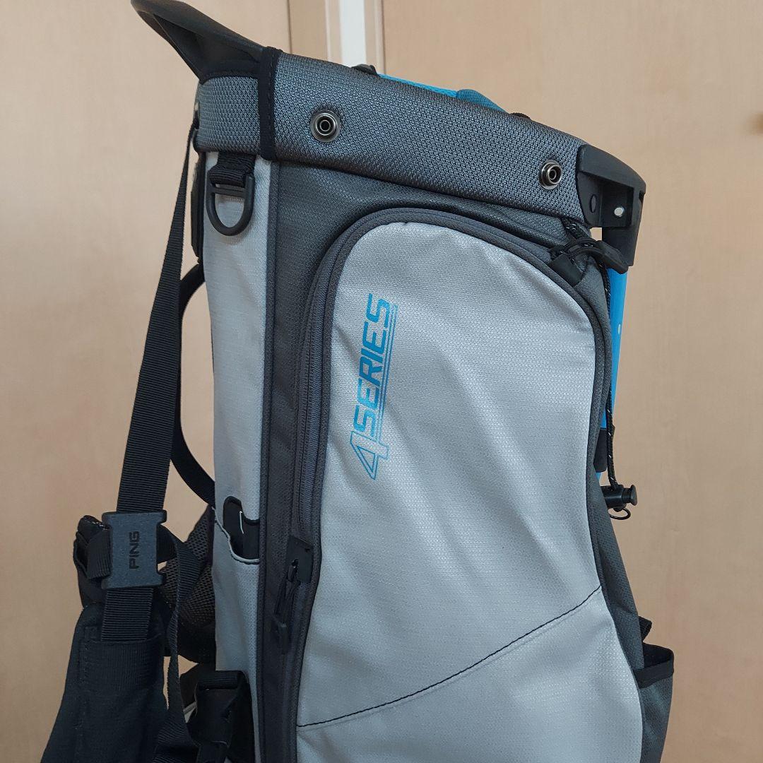 PING ピン キャディバッグ 軽量 スタンド グレー/ブルー ★良品
