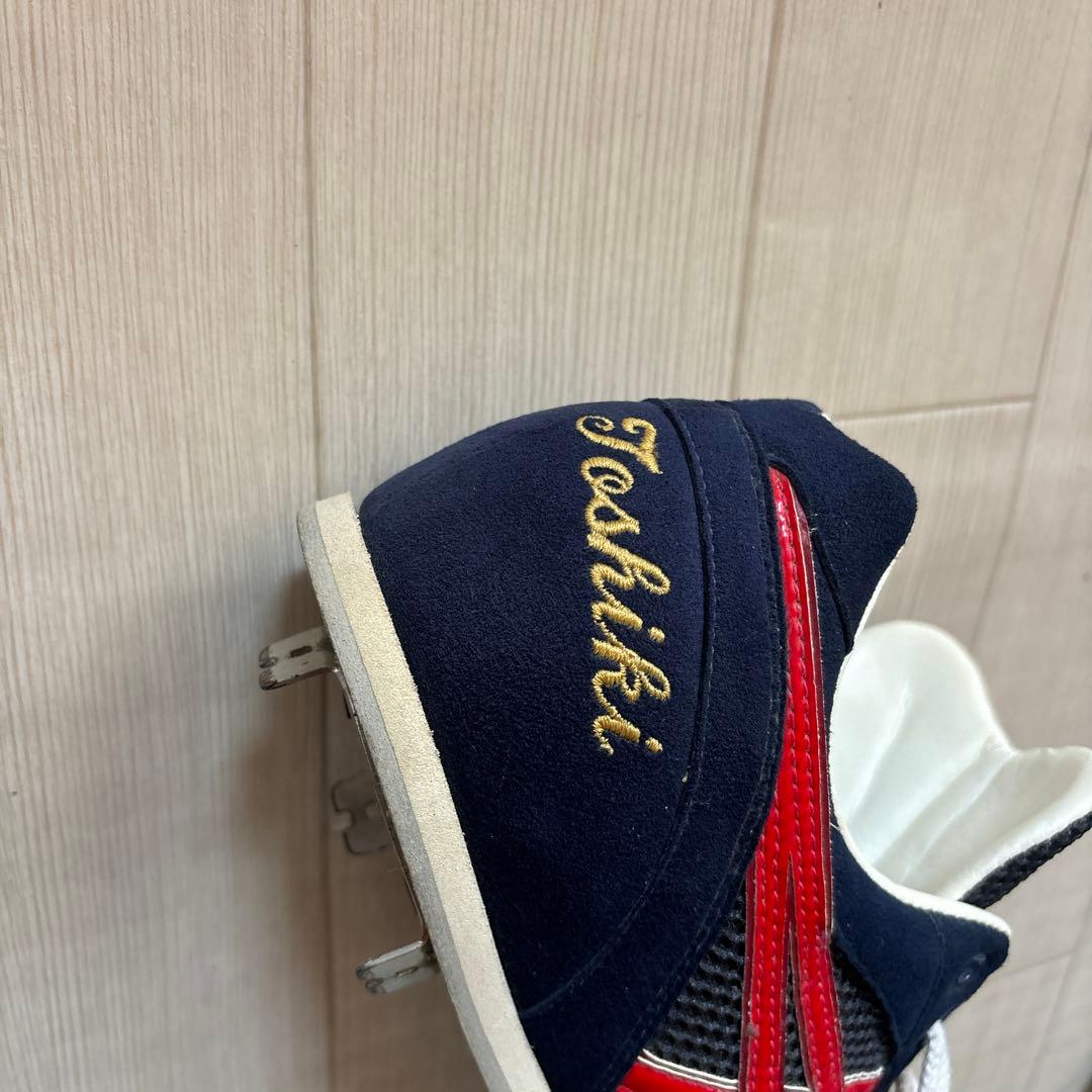 asics スパイクシューズ ネイビー/レッド27.0cm