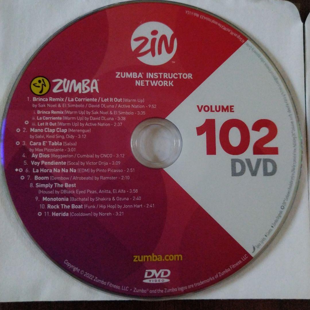 ZUMBA　CD　DVD　zin102