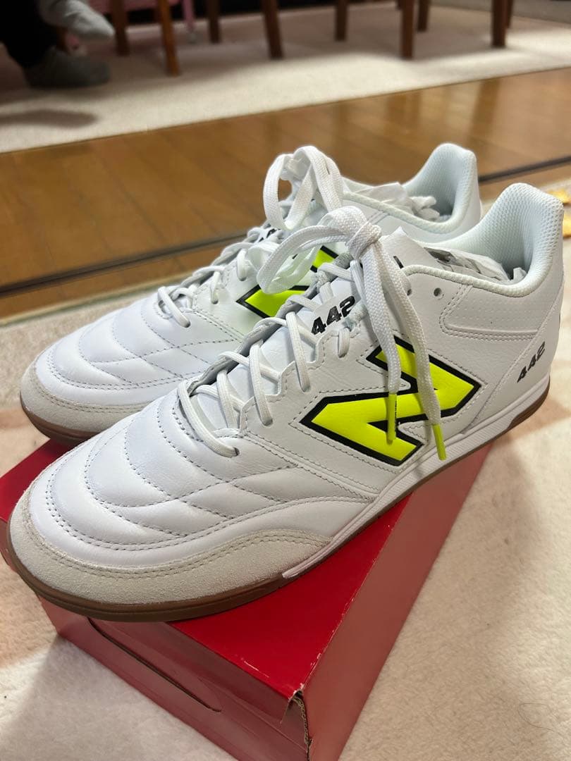 サッカーシューズ 442 ホワイト/イエロー　new balance