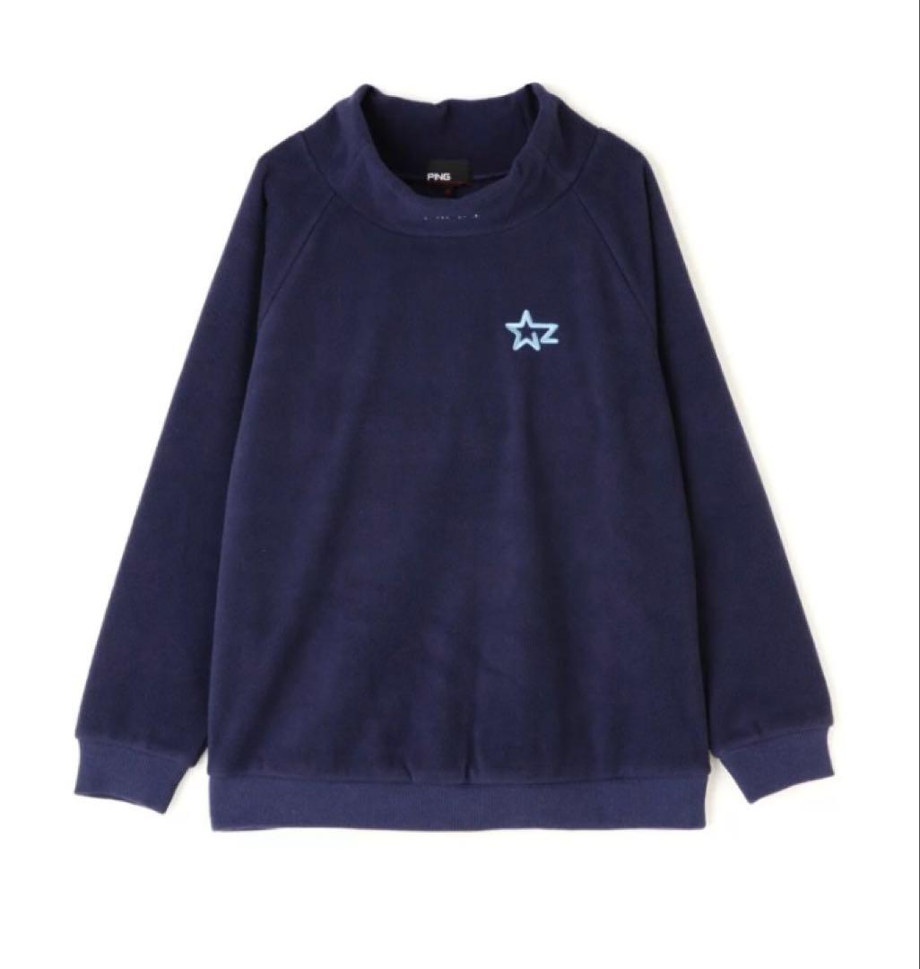 L ☆新品☆ PING フリースプルオーバー　レディース　14300円　ネイビー