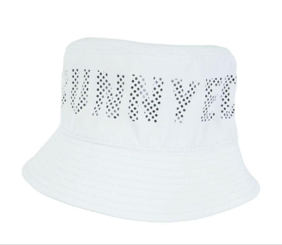 新品 パーリーゲイツ マスターバニー パンチングロゴハット UNISEX 白