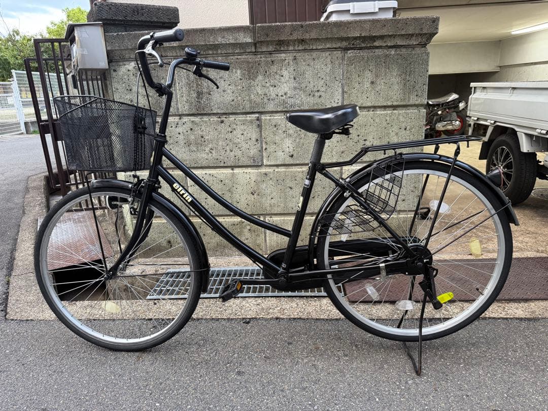 ★美車★26型シティサイクル★ブラック ★50キロ未満陸送陸送費込★