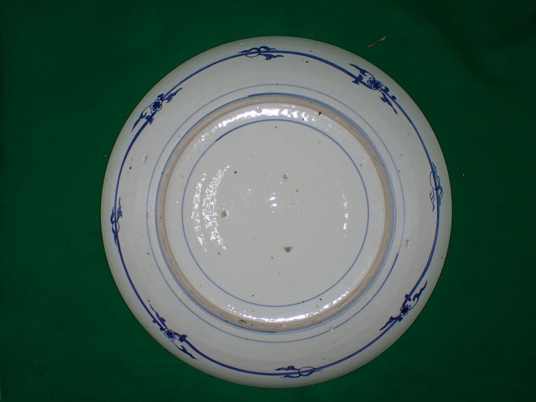 【完品】骨董品 古伊万里 大皿 藍柿 藍九谷