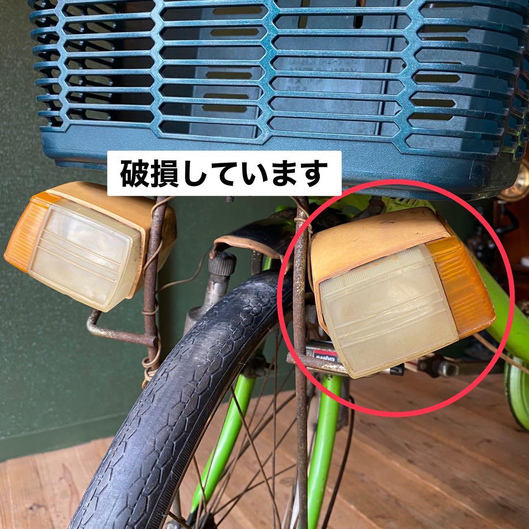 自転車 昭和レトロ 当時物 ママチャリ 緑 グリーン インテリア レトロポップ