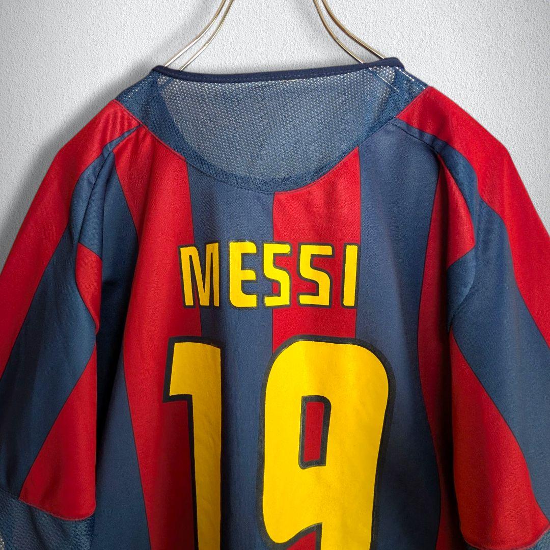 古着 サッカー ユニフォーム バルセロナ ストライプ メッシ ＃19